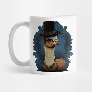 Alpaca Wearing Top Hat Mug